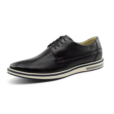 Sapato Casual Ettore, Bari - Couro Preto - CALCADOSETTORE