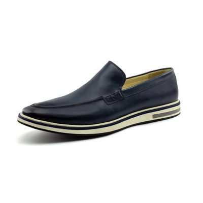 Sapato Casual Ettore, Perúgia- Couro Azul - CALCADOSETTORE