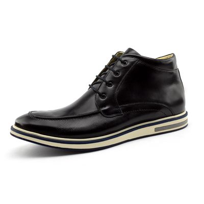 Sapato Casual Ettore, Catânia - Couro Preto - CALCADOSETTORE