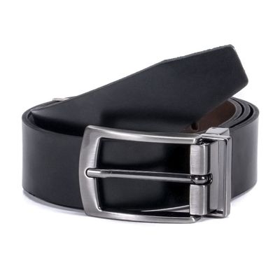 Cinto Dupla Face Ettore, 100% - Couro Preto - CALCADOSETTORE