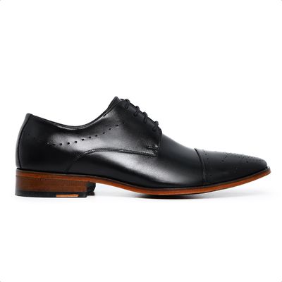 Sapato Social Ettore, Trajano - Vegetal Preto - CALCADOSETTORE