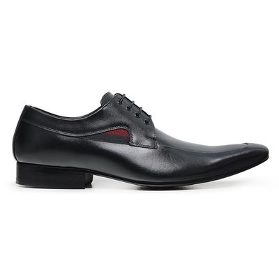 Sapato Social Ettore, Milão - Couro Preto. - CALCADOSETTORE