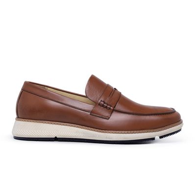 Sapato Casual Ettore, Reggiano - Couro Caramelo - CALCADOSETTORE