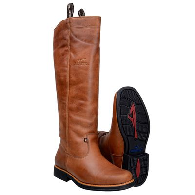 Bota Cano Alto Gaúcha Masculina Beretta Em Couro Bovino Castor - 1013... - CAPELLI BOOTS
