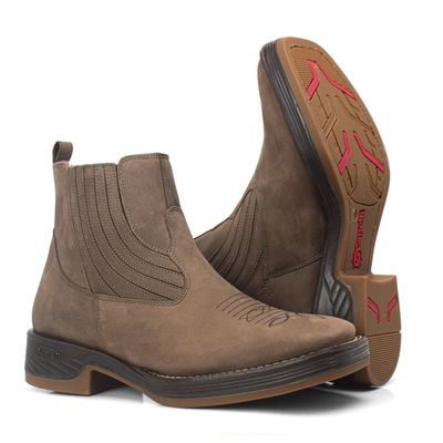 Botina Western Masculina Em Couro Original Capelli Boots - 1020-cafe-c... - CAPELLI BOOTS