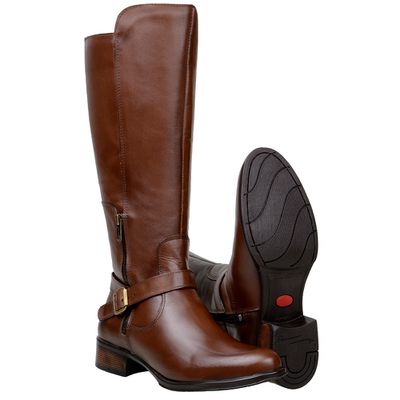 Bota Montaria Feminina Over The Knee Com Zíper Lateral Em Couro - 3001 - CAPELLI BOOTS