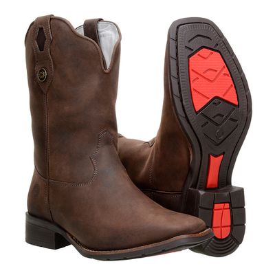 Bota Country Feminina Toda Em Couro Legítimo Cor Café - 52000-Caf - CAPELLI BOOTS