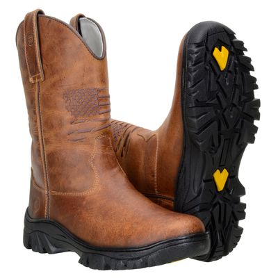 Bota Texana Masculina Solado Street Em Couro Nobre Castor Bordado Band... - CAPELLI BOOTS