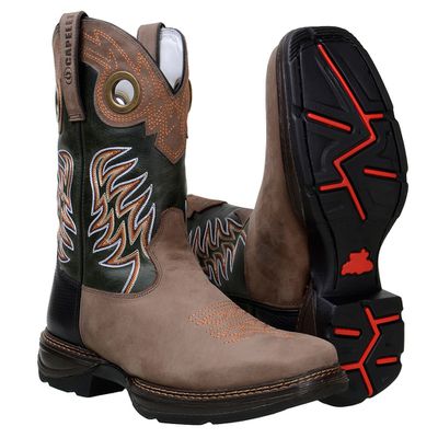 Bota Masculina Texana em Couro Legitimo Cor Verde - 86271-verde - CAPELLI BOOTS