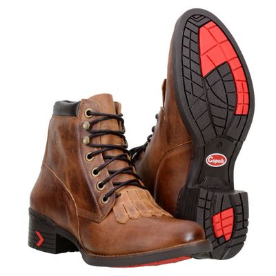 Coturno Country Masculino Em Couro Legitimo Cor Castor - 9030 - CAPELLI BOOTS