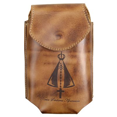 Capinha De Celular 100% Couro Desenho Nossa Senhora - BAC-Ns - CAPELLI BOOTS