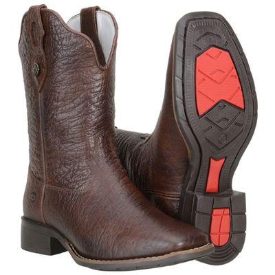 Bota Feminina Cano Curto Em Couro Mamute Cor Café - 52000-Mamute - CAPELLI BOOTS