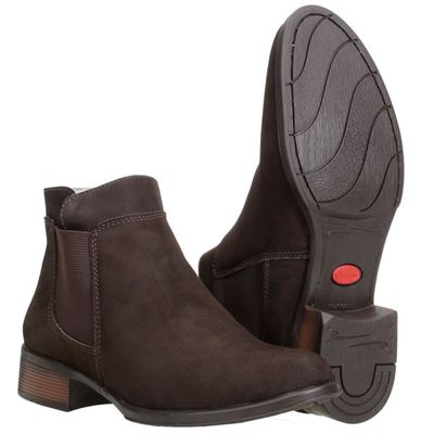 Botina Feminina Clássica Básica Em Couro Nobre Cor Café - 1038-cafe - CAPELLI BOOTS