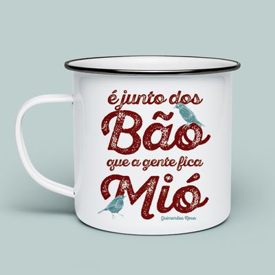 Compre a sua caneca esmaltada Junto dos Bão em até 3 vezes sem juros