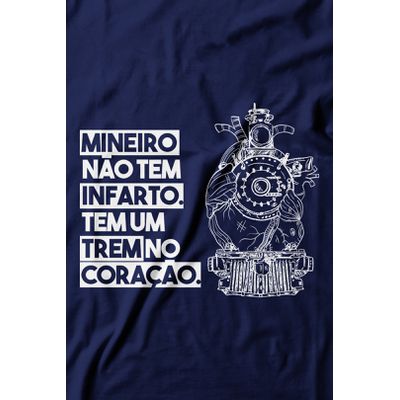 Camiseta Trem no Coração. 100% algodão, 100% Minas Gerais.
