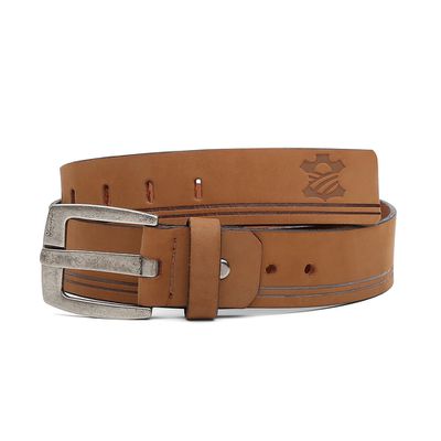 Cinto 40 Mm Soleta De Couro Bufalado Castor- Fivel... - COUROETERRA