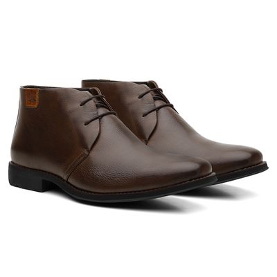 Botina Conforto Floater Tabaco de Amarrar - Linha ... - COUROETERRA