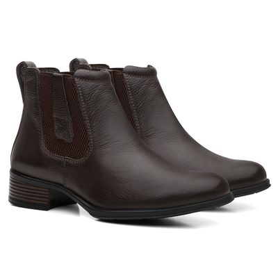 Bota/Botina Feminina Floater Mouro Elástico Gota -... - COUROETERRA