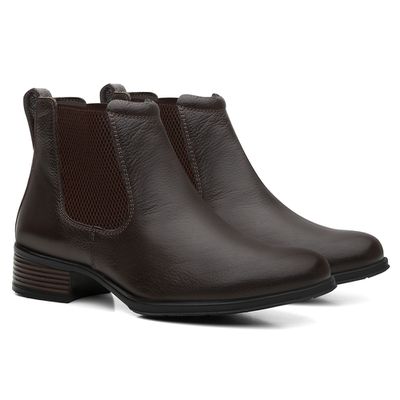 Bota/Botina Feminina Floater Mouro Elástico Favo d... - COUROETERRA