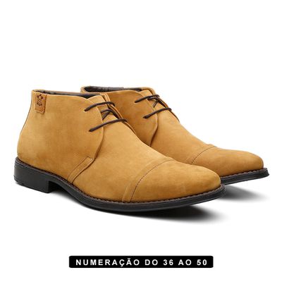 Botina Conforto Bufalado Areia de Amarrar - Linha ... - COUROETERRA