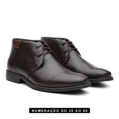 Botina Conforto Floater Mouro de Amarrar - Linha C... - COUROETERRA