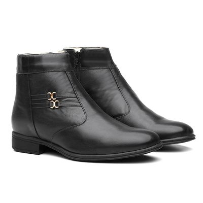 Botina 845 Mestiço Preto - 845MP - COUROETERRA