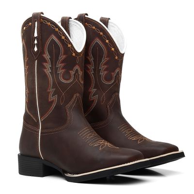 Bota Texana Feminina Bordado 743 Crazy Horse Café ... - COUROETERRA