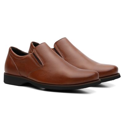 Sapato Masculino Esporte Fino Floater Pinhão (c/ E... - COUROETERRA