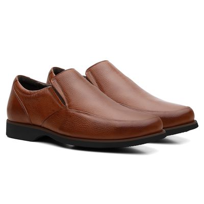 Sapato Masculino Esporte Fino Floater Pinhão (c/ E... - COUROETERRA