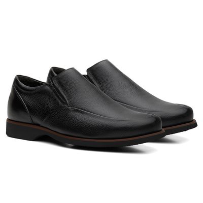 Sapato Masculino Esporte Fino Floater Preto (c/ El... - COUROETERRA