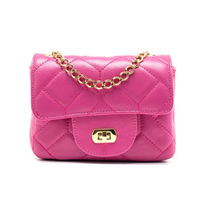 Bolsa Rosa Couro - Pink - Cris Santos