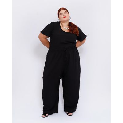 Blusa Social Clássica Preta - Plus Size - DELPHINA