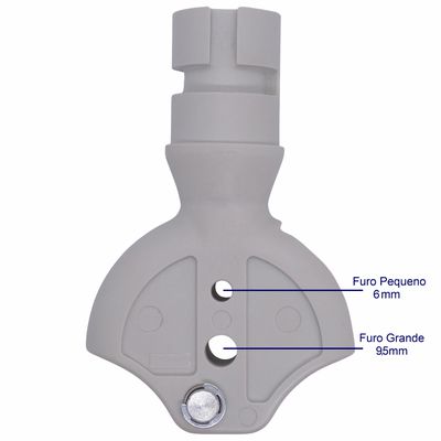 Articulação do Braço Coluna do Refletor Mod. Plus (1 Furo Grande e 1 Furo Peq.) Gnatus