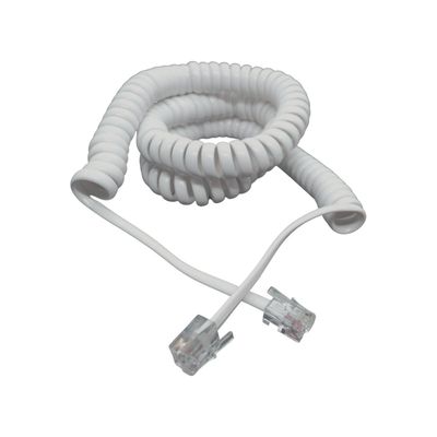 Cordão Telefônico Espiral para Raio-x Branco Dabi