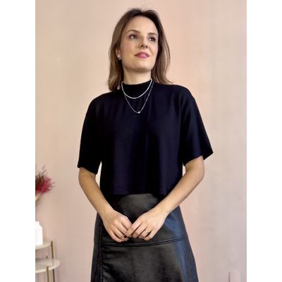 Blusa Moletinho - Preta - DONNA LELLA