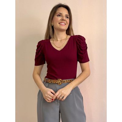Blusa Fabiola - Vinho - DONNA LELLA