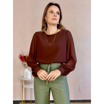 Blusa Luara - Marrom - DONNA LELLA