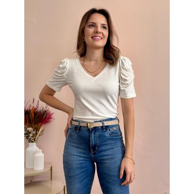 Blusa Fabiola - Offwhite - DONNA LELLA