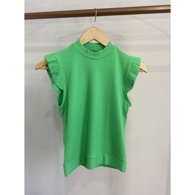 Blusa Charlote Canelada - Verde - DONNA LELLA