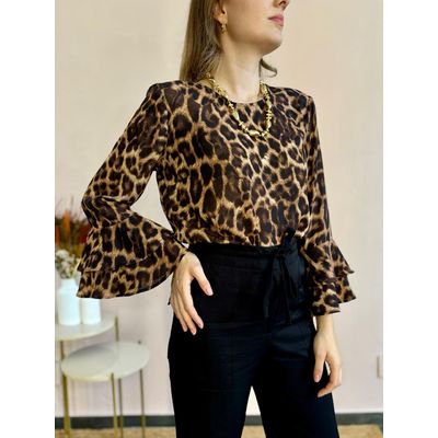 Blusa Martina Animal Print - DONNA LELLA