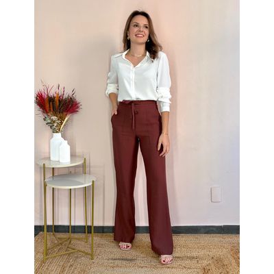Calça Dandara - Marrom - DONNA LELLA