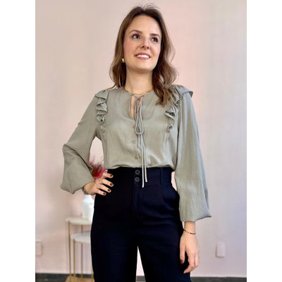 Camisa Beatriz - Cinza - DONNA LELLA