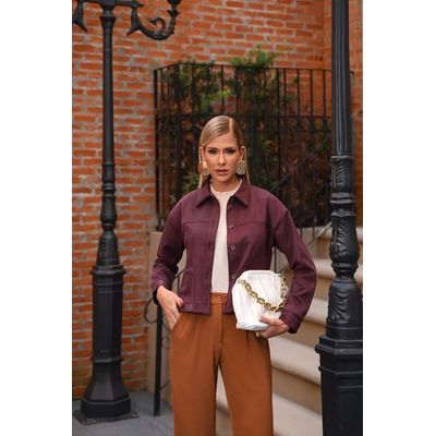 Casaco Cecilia Suede - Marrom - DONNA LELLA