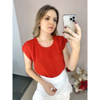 Blusa Leandra Crepe - Vermelha - DONNA LELLA