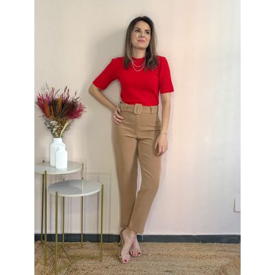 Calça Alfaiataria Sofia - Caramelo - DONNA LELLA