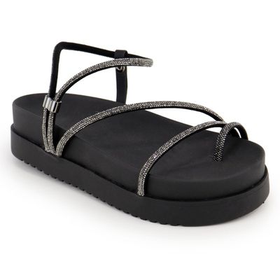 Sandalia Flatform Isa Preto P001 - Shopfran
