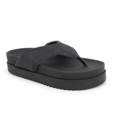 Chinelo De Dedo FlatForm Preta Maisa - Shopfran