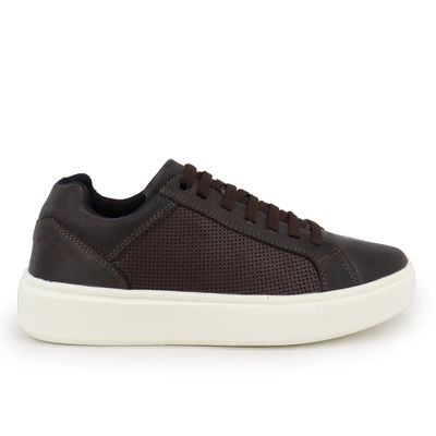 Tênis Masculino Couro Café - Shopfran