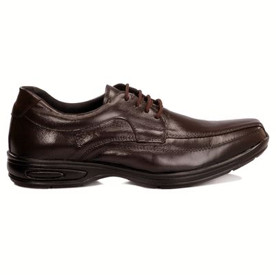 Sapato Social Masculino Em couro Marrom - Shopfran