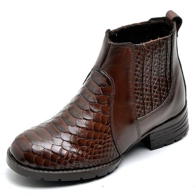 Bota Botina Infantil Marrom - Shopfran